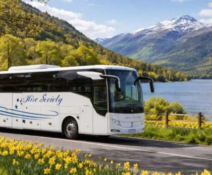Group Coach Hire Society Scottish Highlands in spring
