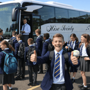 School Students Board Hire Society 74-Seater Coach