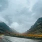 A road in the Scottish highlands with mountains in the background 85x85