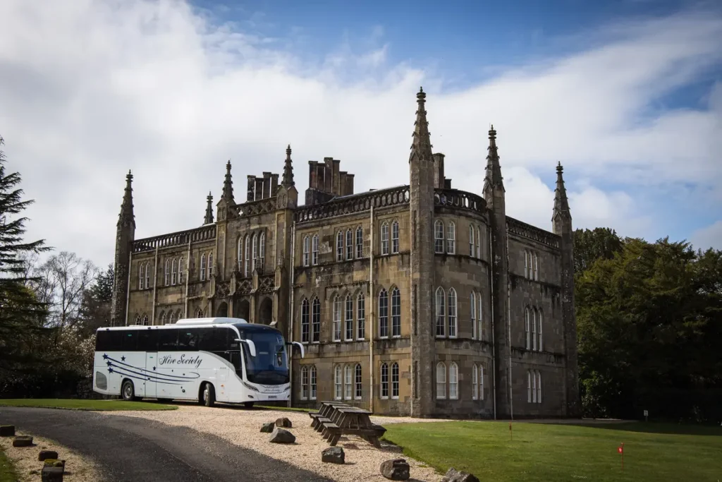 Yutong 53 Seater, wedding guest shuttle Scotland, coach transport back to hotel after reception