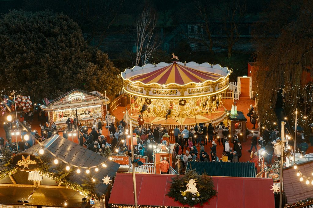 Group coach trip to the Edinburgh Christmas market in Princes Street Gardens